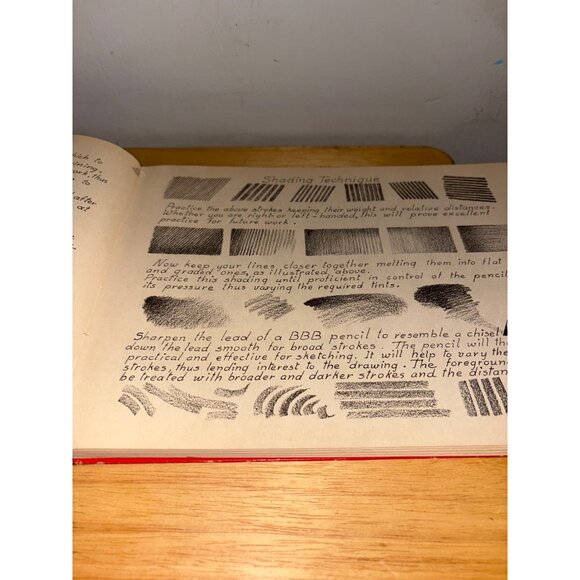 Vintage How To Draw By Victor Perard Hardcover Art Instruction Book Tutorial - Picture 14 of 16